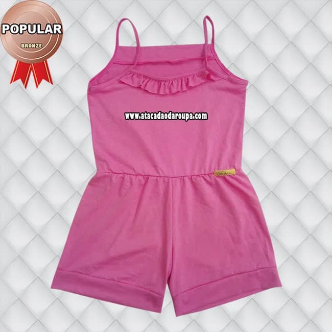 Macaquinho Infantil Liso 5 a 7 Anos
