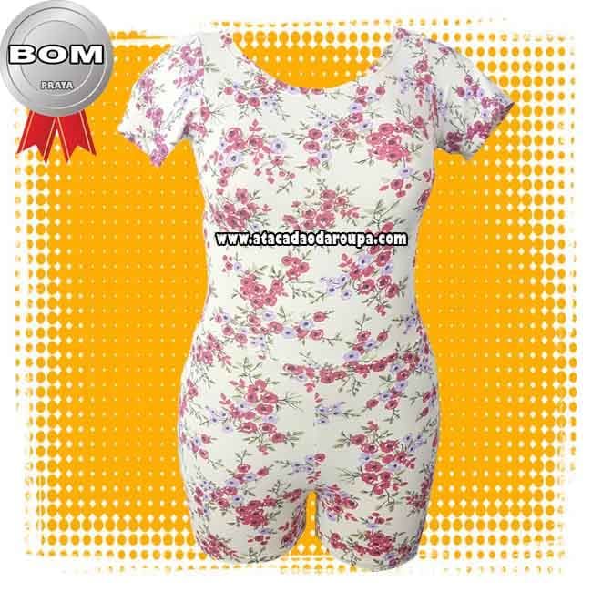 Macaquinho Plus Size em Suplex G/GG