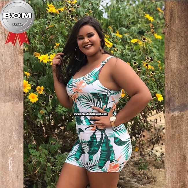 Macaquinho Plus Size em Suplex G/GG