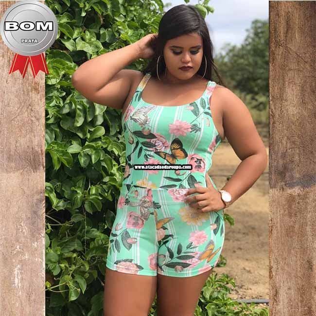 Macaquinho Plus Size em Suplex G/GG