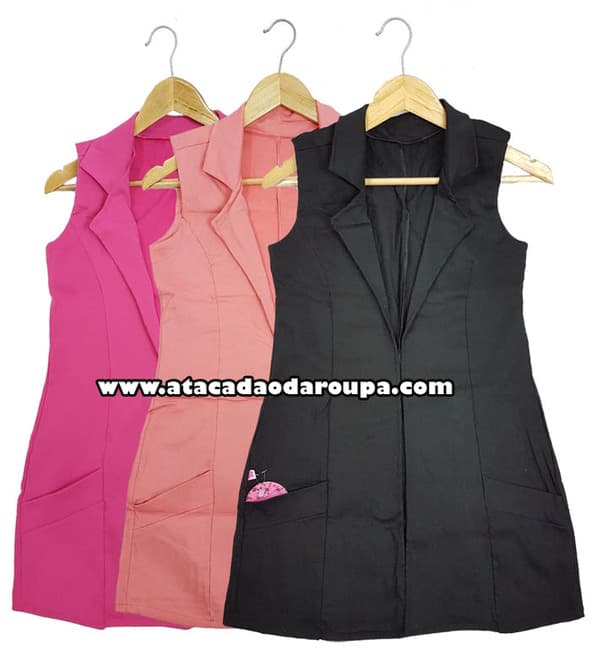 Maxi Colete Bengaline Feminino M