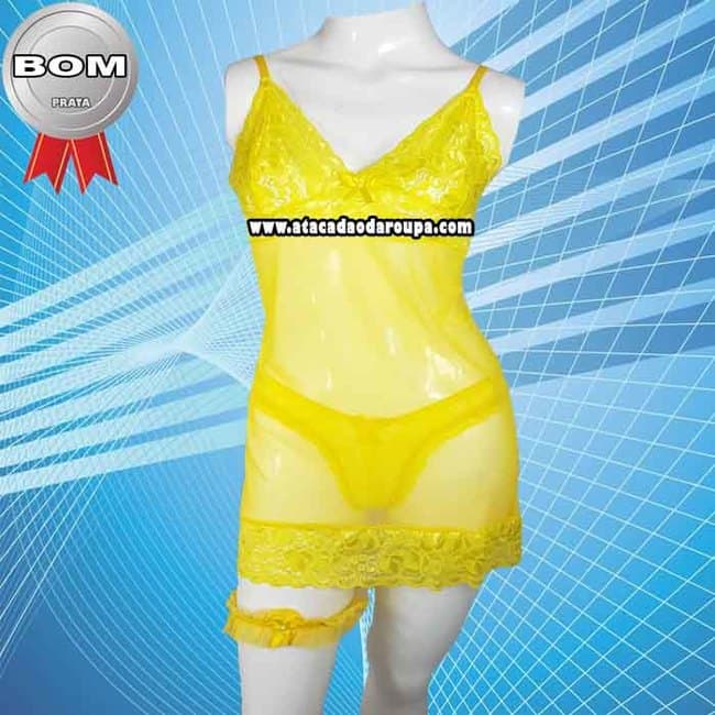 Camisola e Calcinha em Renda