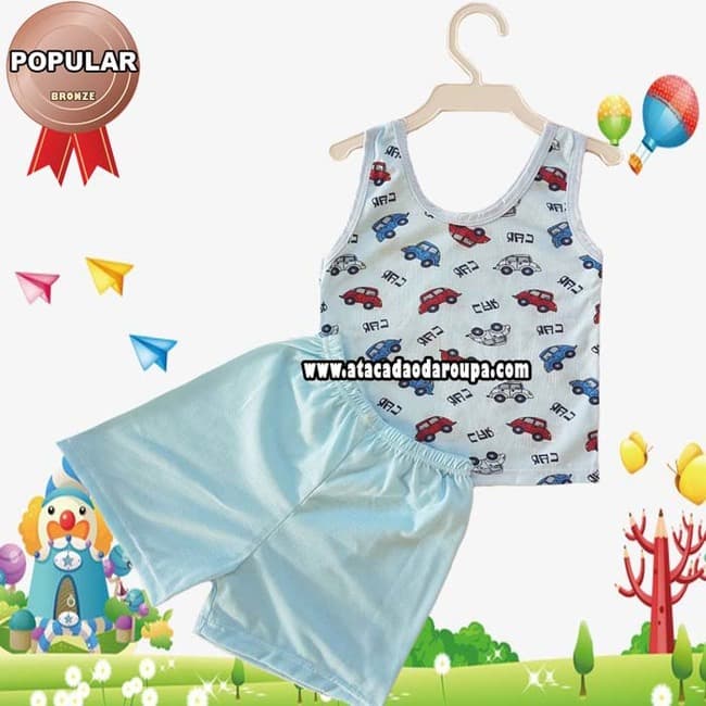 Camiseta com Shortinho 6 a 12 meses