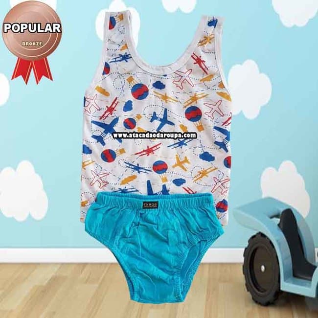 Conjunto Camiseta e Cueca Infantil