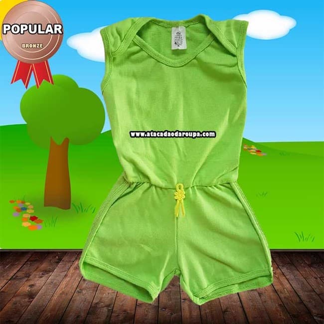Macaquinho Liso Infantil Ribana