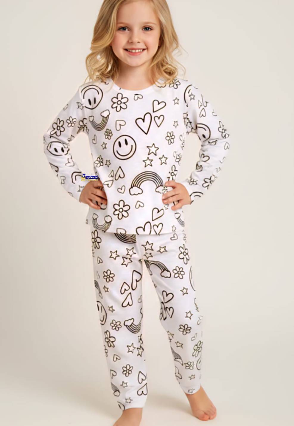 Pijama De Colorir Manga Longa Feminino Pijama De Colorir Manga Longa Feminino