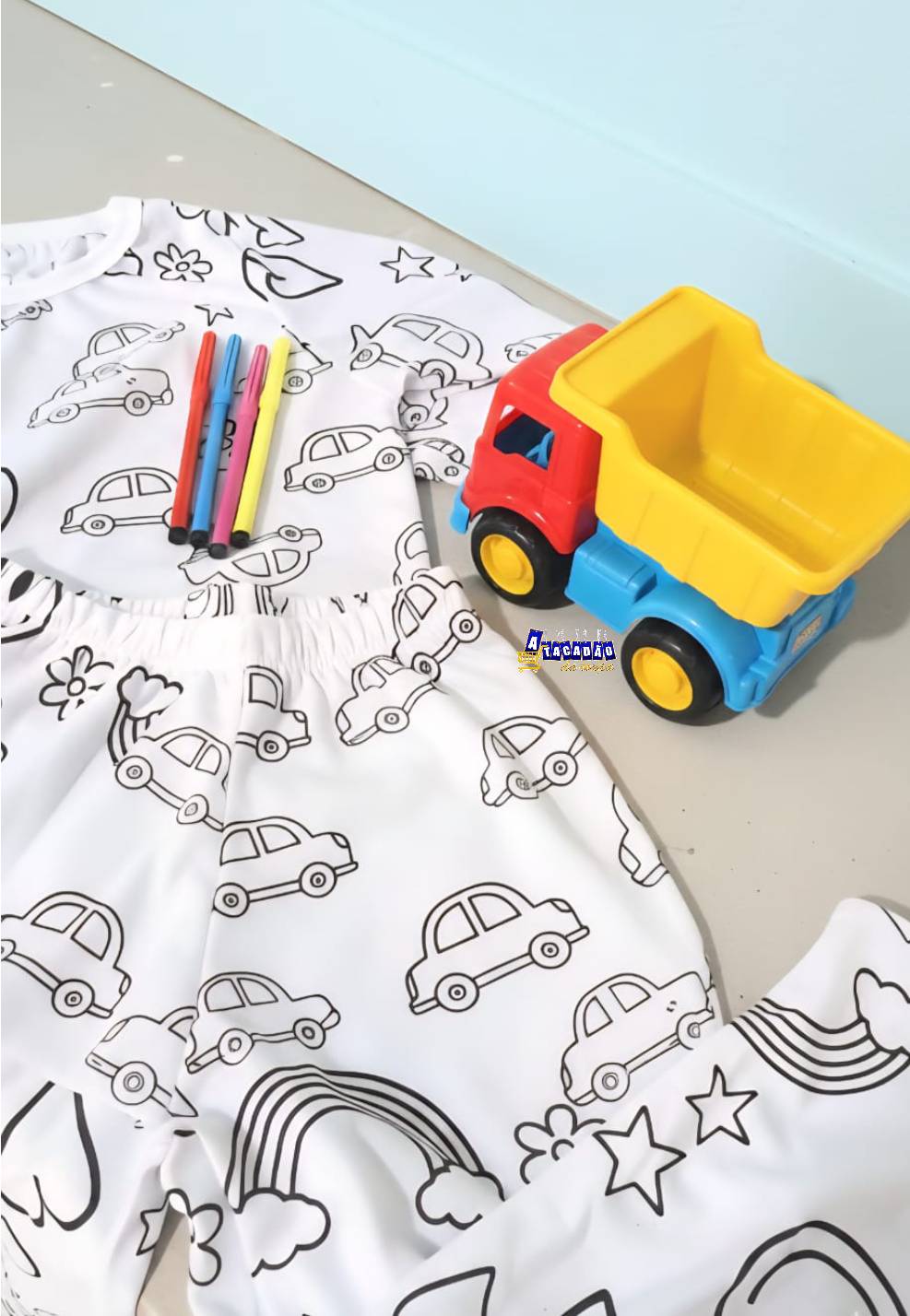 Pijama De Colorir Manga Longa Masculino