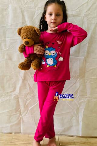 Pijama Infantil Feminino Suede