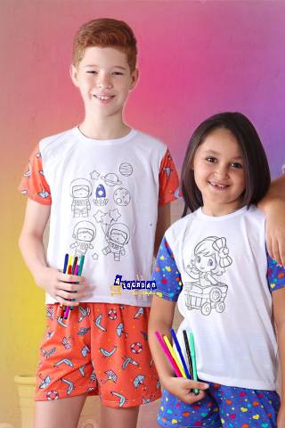 Pijama Masculino Para Colorir