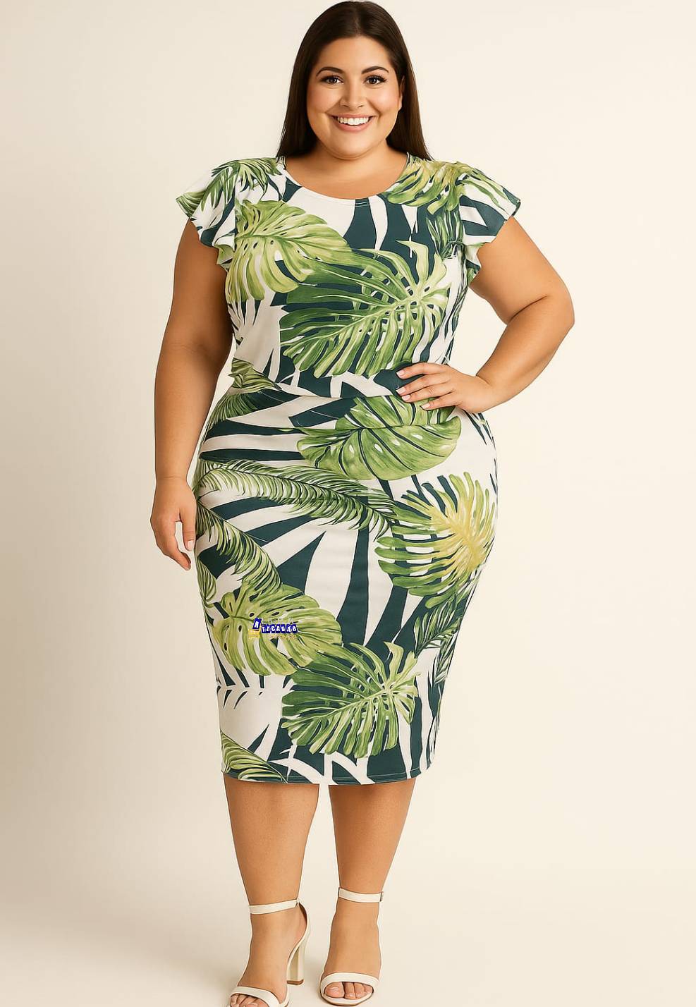 Conjunto Saia Plus Size Estampado