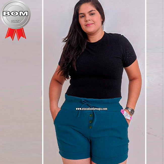 Shorts Bengaline Plus Size