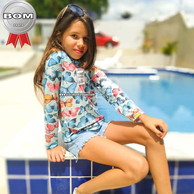 Blusa Infantil Manga Longa Proteção Uv Blusa Infantil Manga Longa Proteção Uv