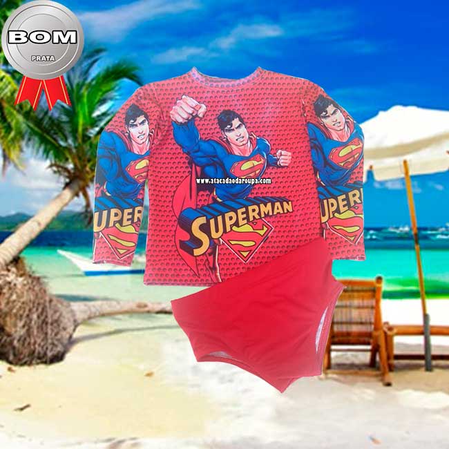 Conjunto Infantil Camisa Manga Longa e Sunga
