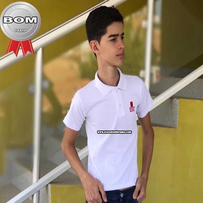 Camisa Gola Polo Piquet Juvenil M/G 6 A 9 ANOS