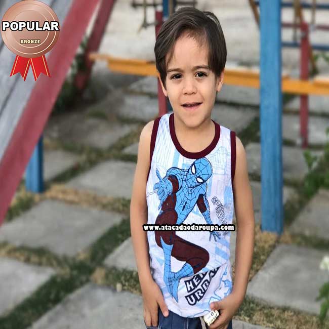 Camisa Regata Infantil Masculina Silkada 1a 3 Anos