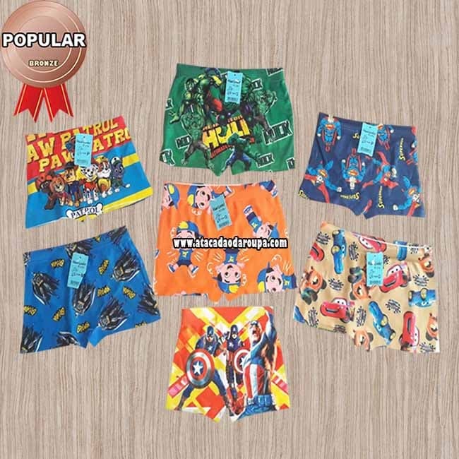 Cueca Boxer Infantil Sublimada