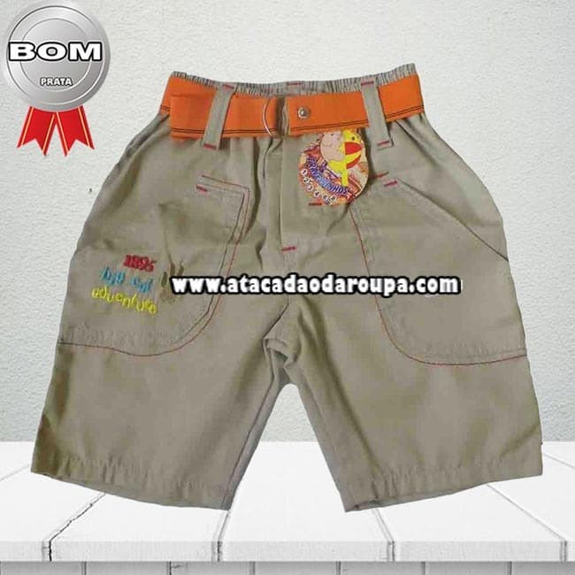 Short Brim Infantil Travessinhos 1 a 3 Anos