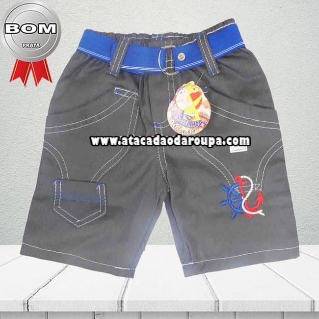 Short Brim Infantil Travessinhos 1 a 3 Anos