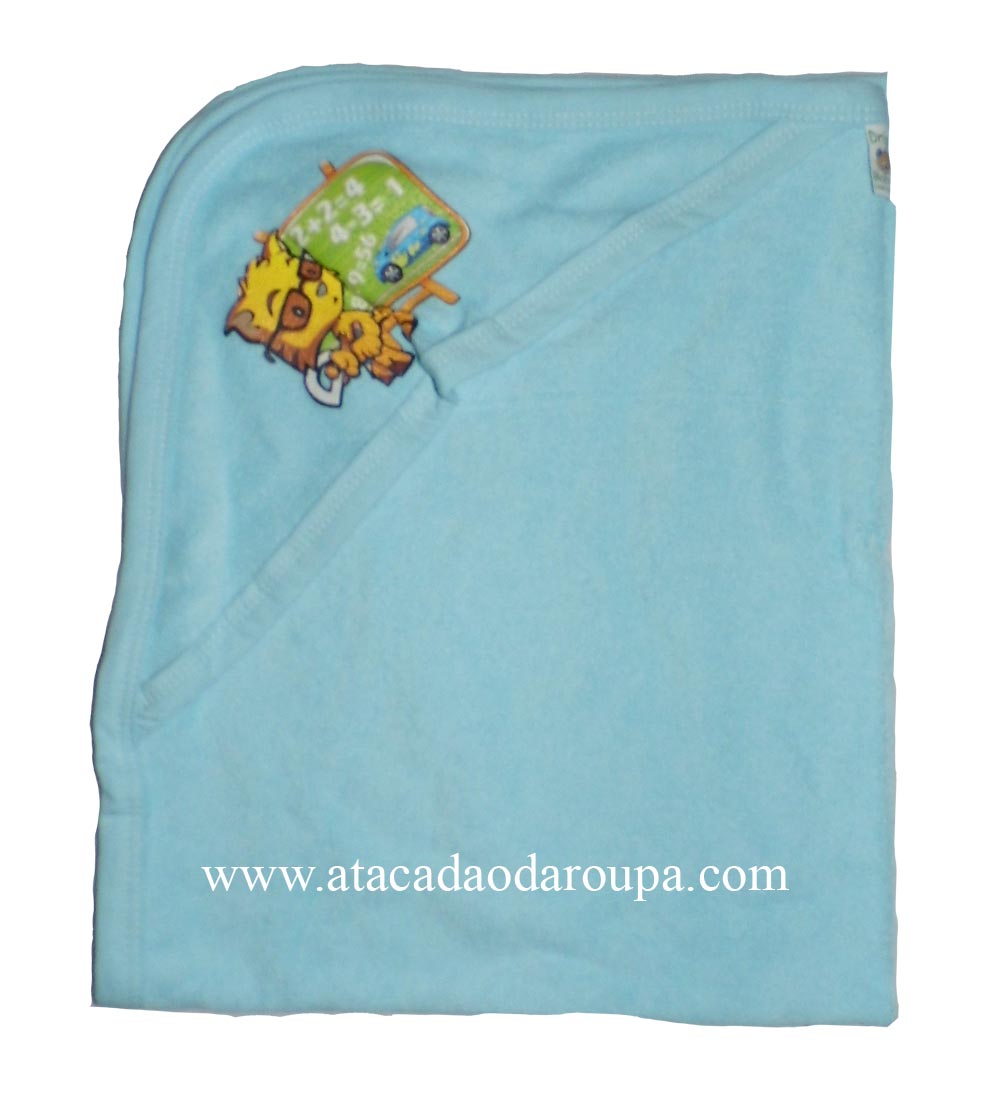 Toalha De Banho Para Bebê Com Capuz 55X62 CM