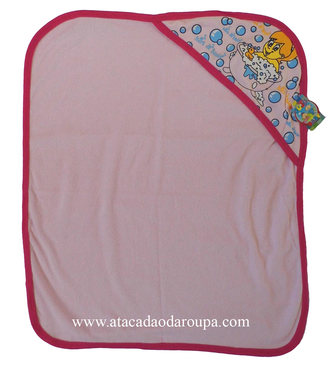 Toalha De Banho Para Bebê Com Capuz 55X62 CM