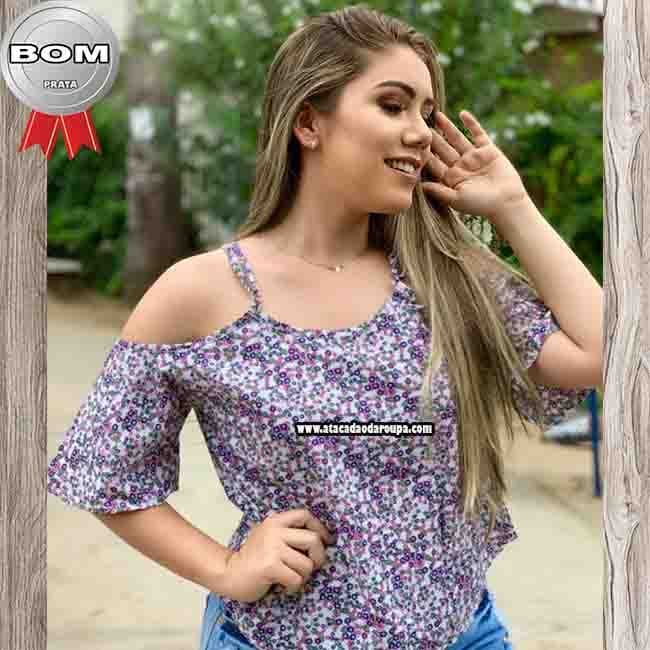 Blusa com Manga em Tricoline M