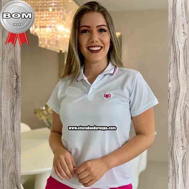 Blusa Gola Polo Algodão Feminino