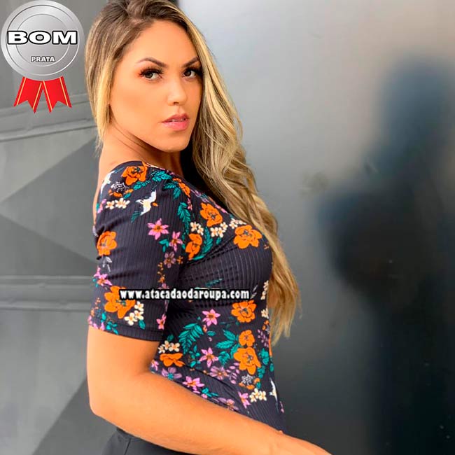 Blusas Estampadas Malha Canelada G