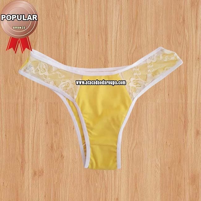 Calçinha Juvenil Cotton com Renda