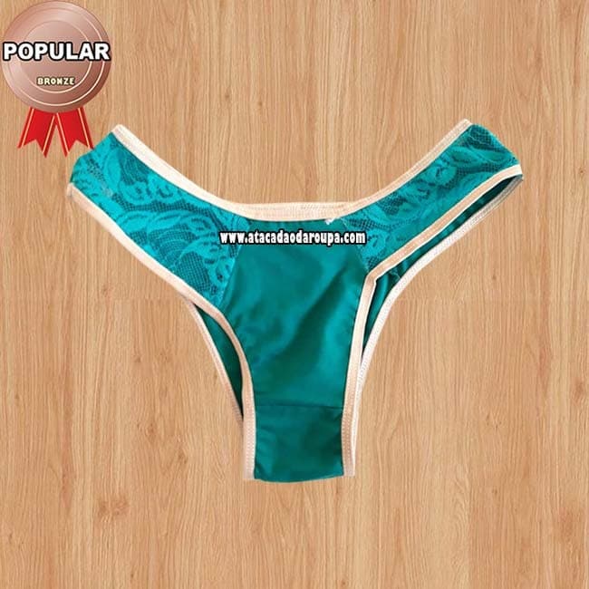Calçinha Juvenil Cotton com Renda