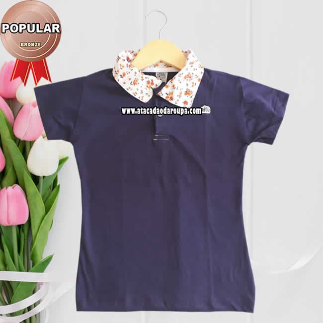 Blusa Gola Polo Lisa Juvenil