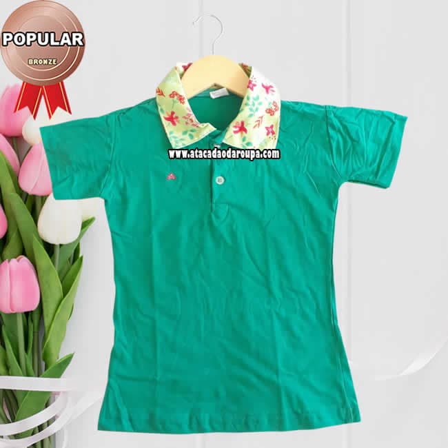Blusa Gola Polo Lisa Juvenil
