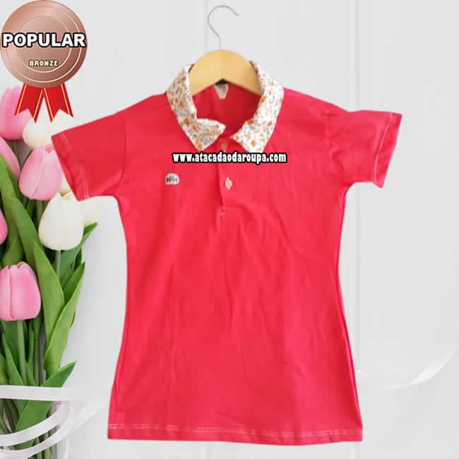 Blusa Gola Polo Lisa Juvenil
