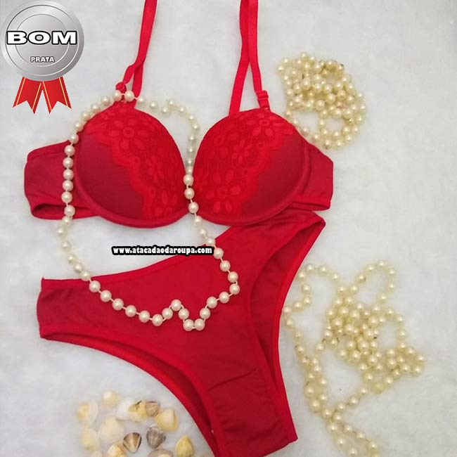 Lingerie de Microfibra com detalhes de renda