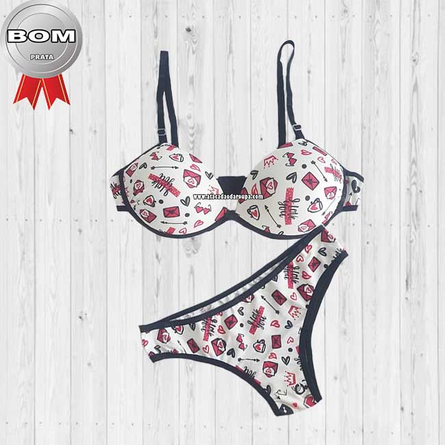 Lingerie detalhes de renda GG