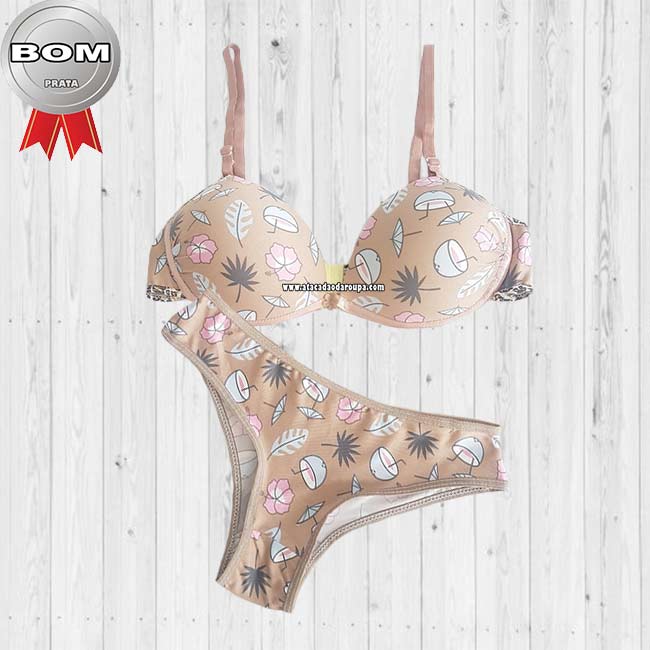 Lingerie detalhes de renda GG