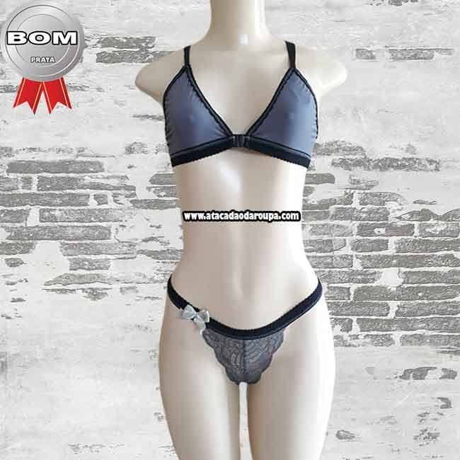 Lingerie Microfibra Em Renda