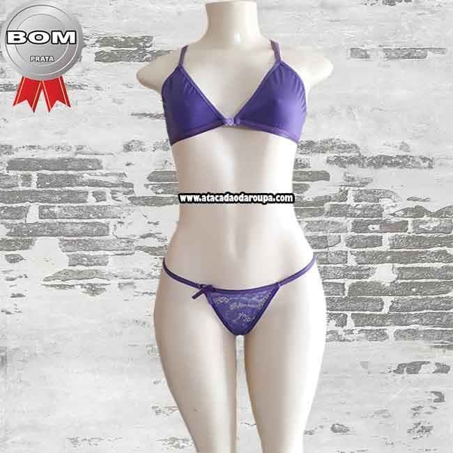 Lingerie Microfibra Em Renda