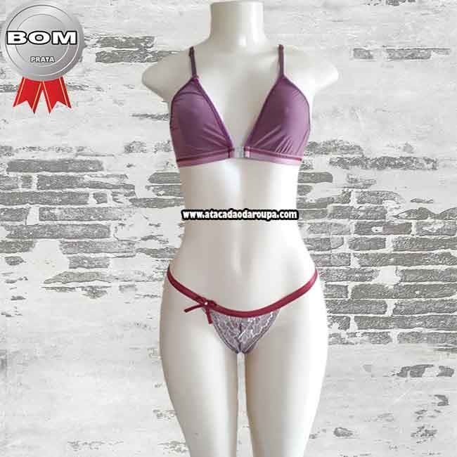 Lingerie Microfibra Em Renda
