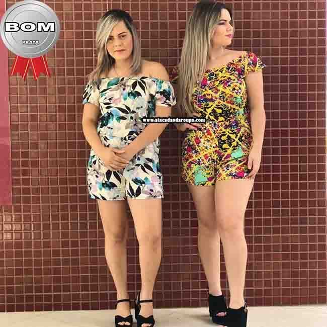 Macaquitos em Crepe Estampado