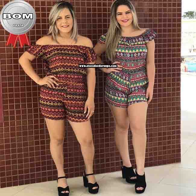 Macaquitos em Crepe Estampado