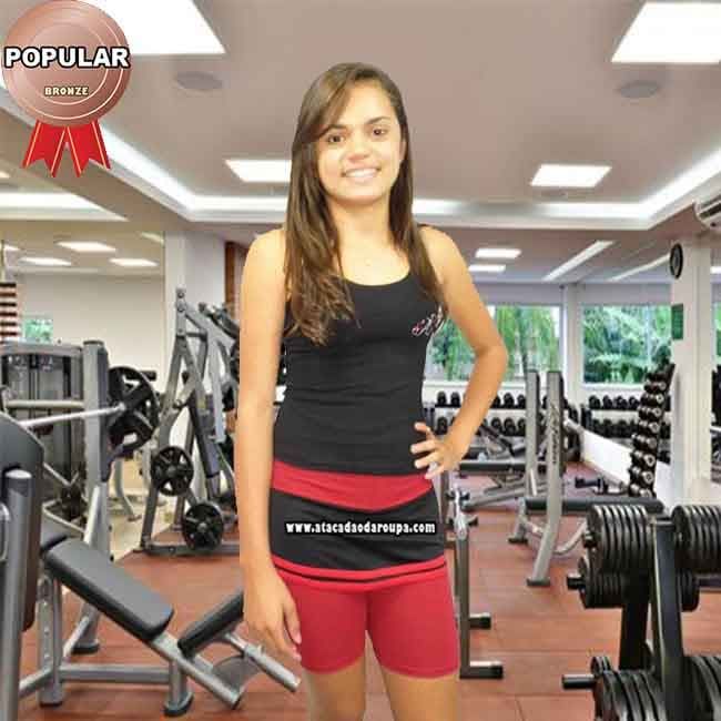 Short Cotton Fitness Com Saia 38 ao 44