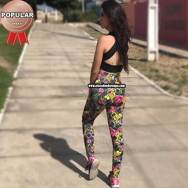 Calça Legue Suplex Fitness Estampada