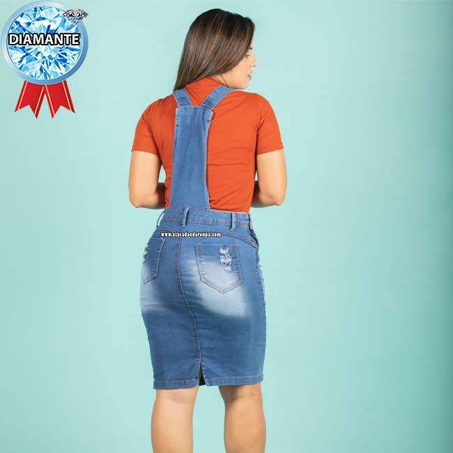 Jardineira Saia Moda Evangélica