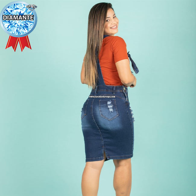 Jardineira Saia Moda Evangélica