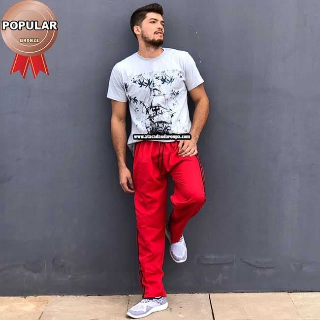 Calça Tactel Cos Elastico Masc
