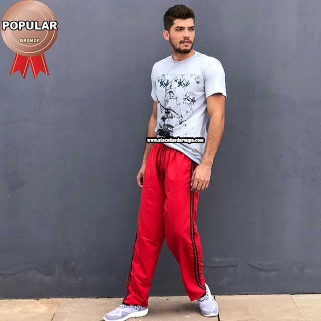 Calça Tactel Cos Elastico Masc