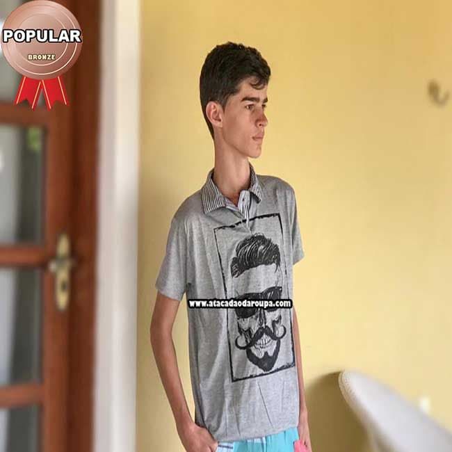 Camisa Gola Polo em Pv Juvenil