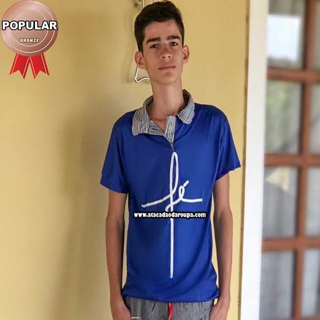 Camisa Gola Polo em Pv Juvenil