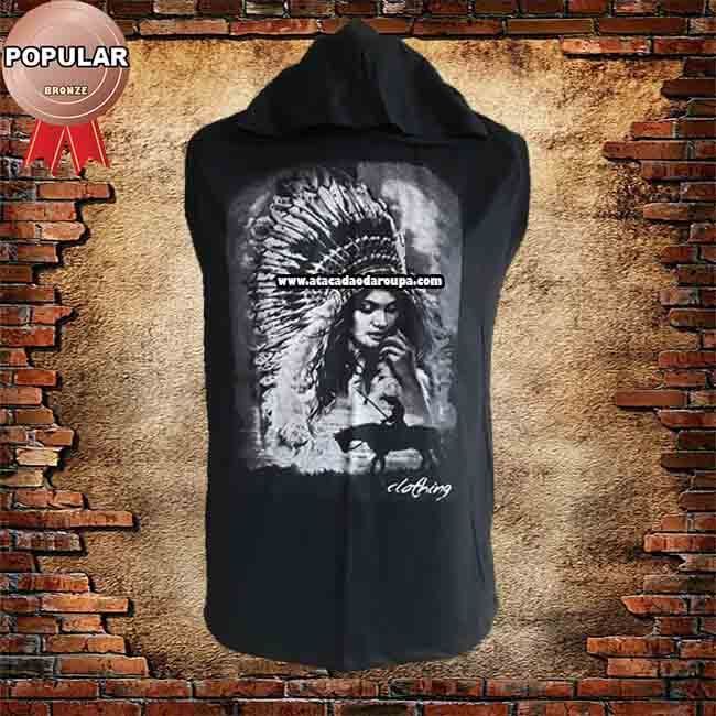 Camisa Machão com Capuz Estilo UFC