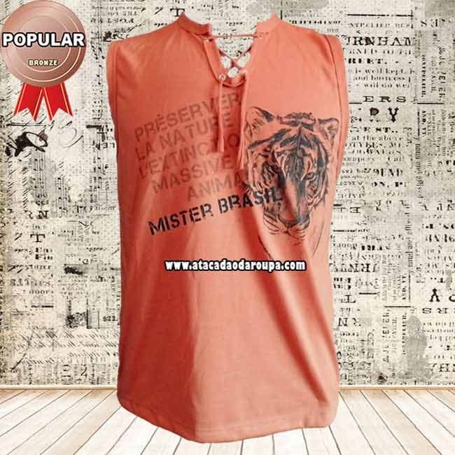 Camisas Masculina Sem Manga Estilo Machão